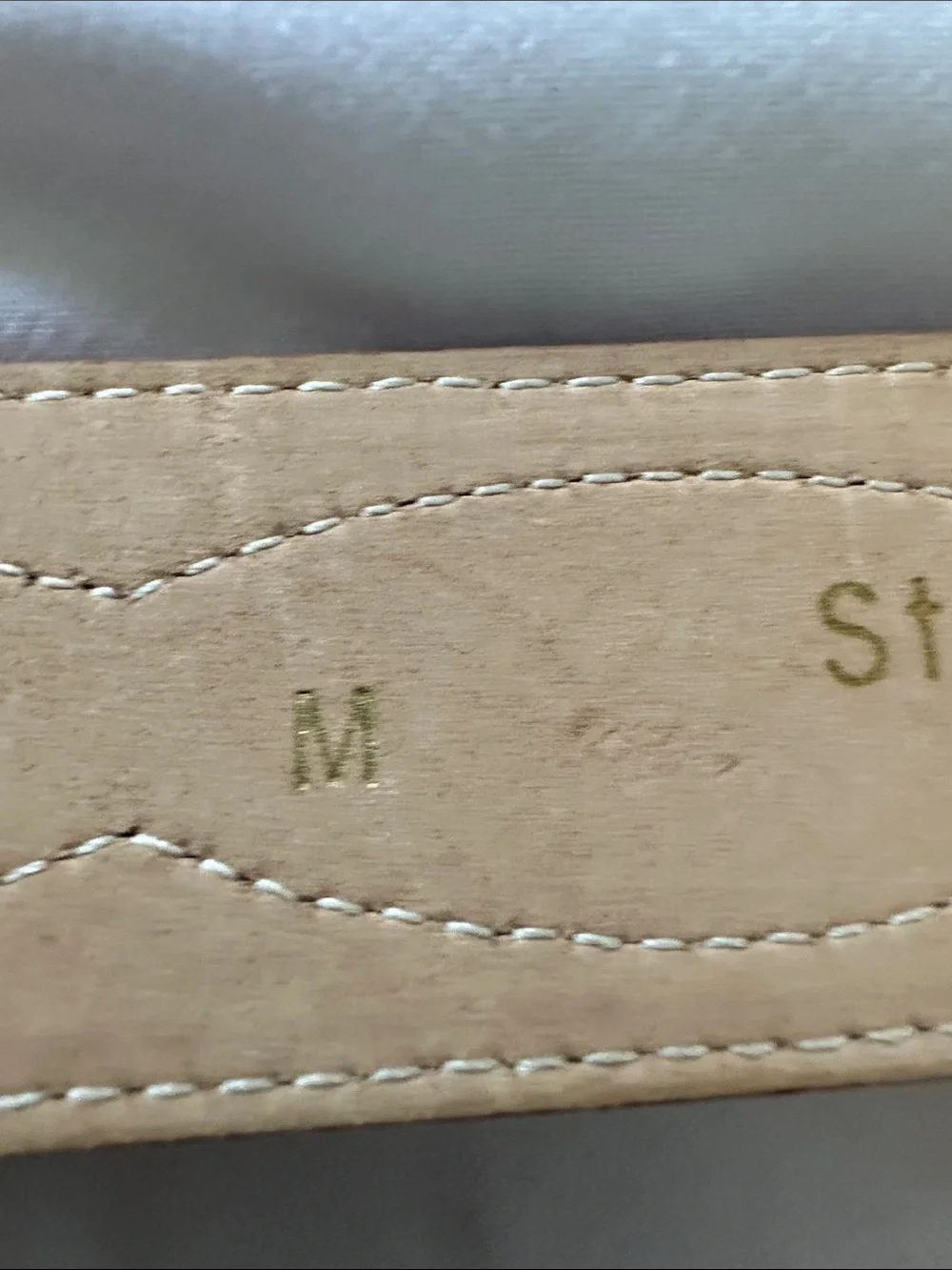 Tooled Leather Belt with Antique made in Italy Metal Buckle